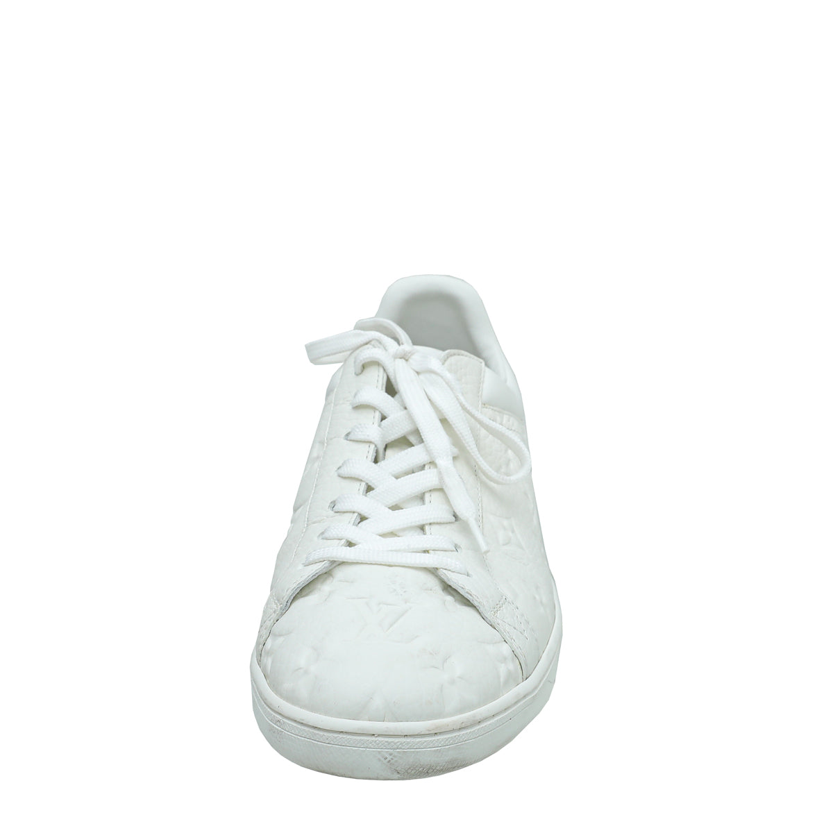 Louis Vuitton White Monogram Embossed Luxembourg Trainer Sneaker 7