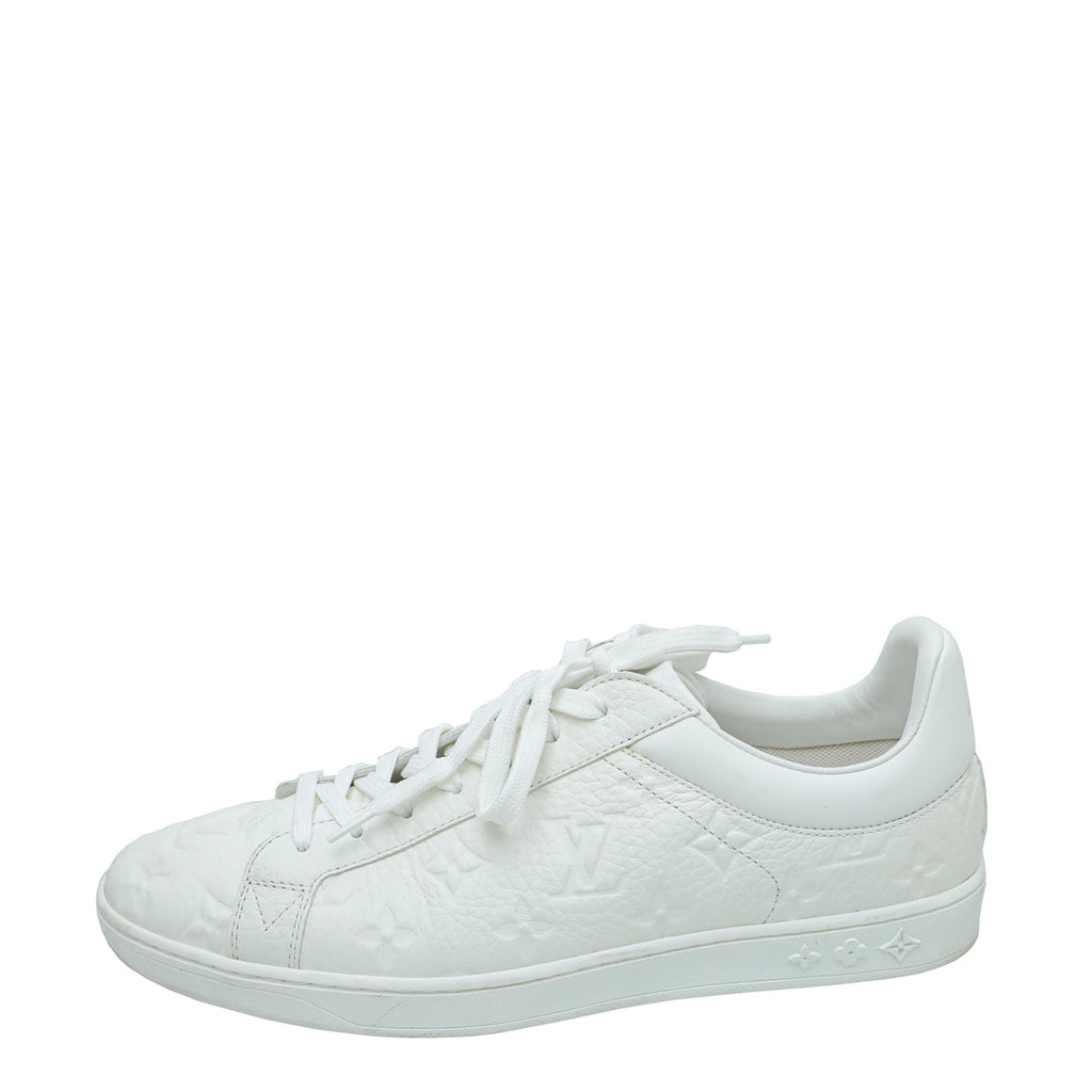 Louis Vuitton White Monogram Embossed Luxembourg Trainer Sneaker 7