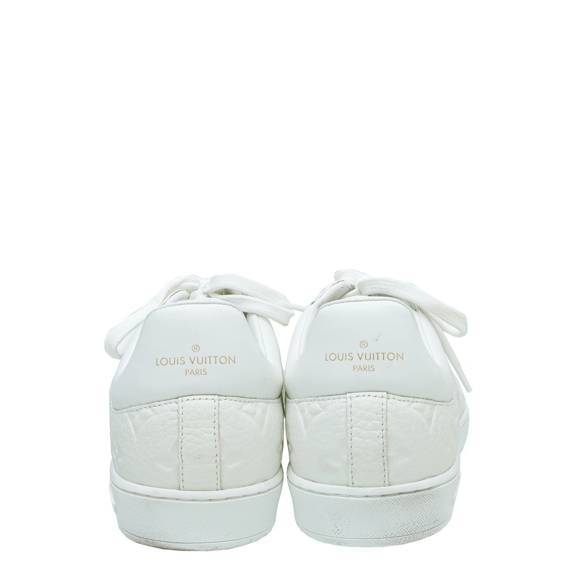 Louis Vuitton White Monogram Embossed Luxembourg Trainer Sneaker 7