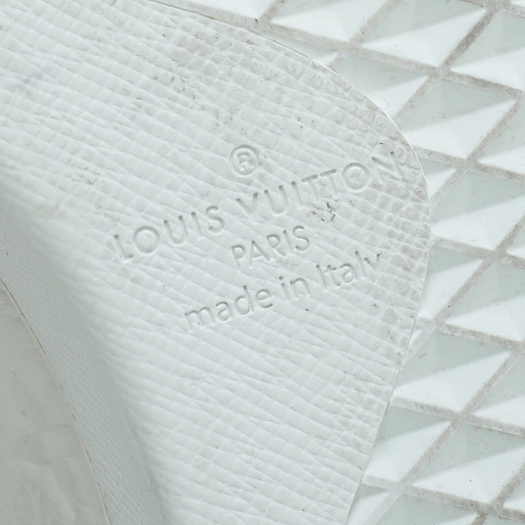 Louis Vuitton White Monogram Embossed Luxembourg Trainer Sneaker 7