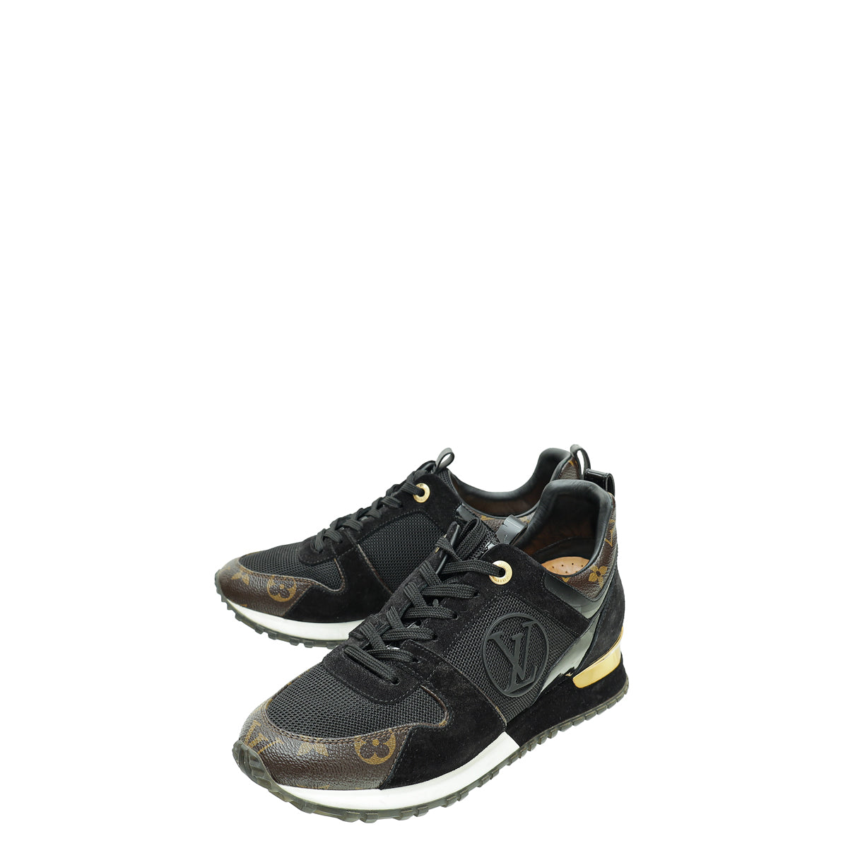 Louis Vuitton Monogram Black Run Away Sneaker 37