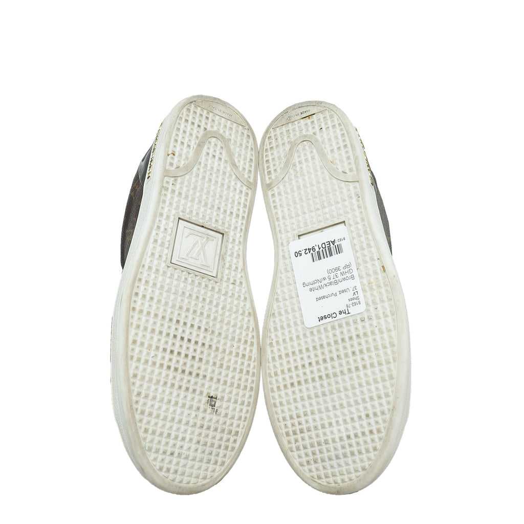 Louis Vuitton Bicolor Monogram Frontrow Sneakers 37