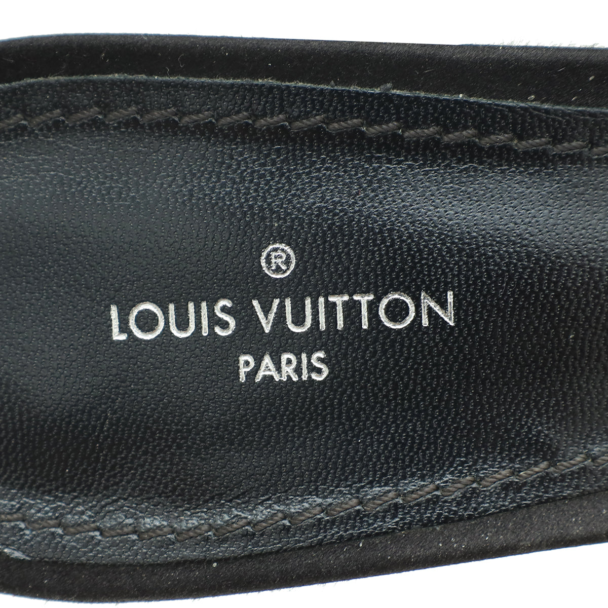 Louis Vuitton Black Satin Madeleine Mules 38.5