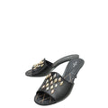 Louis Vuitton Black Studded Slide Sandals 38.5