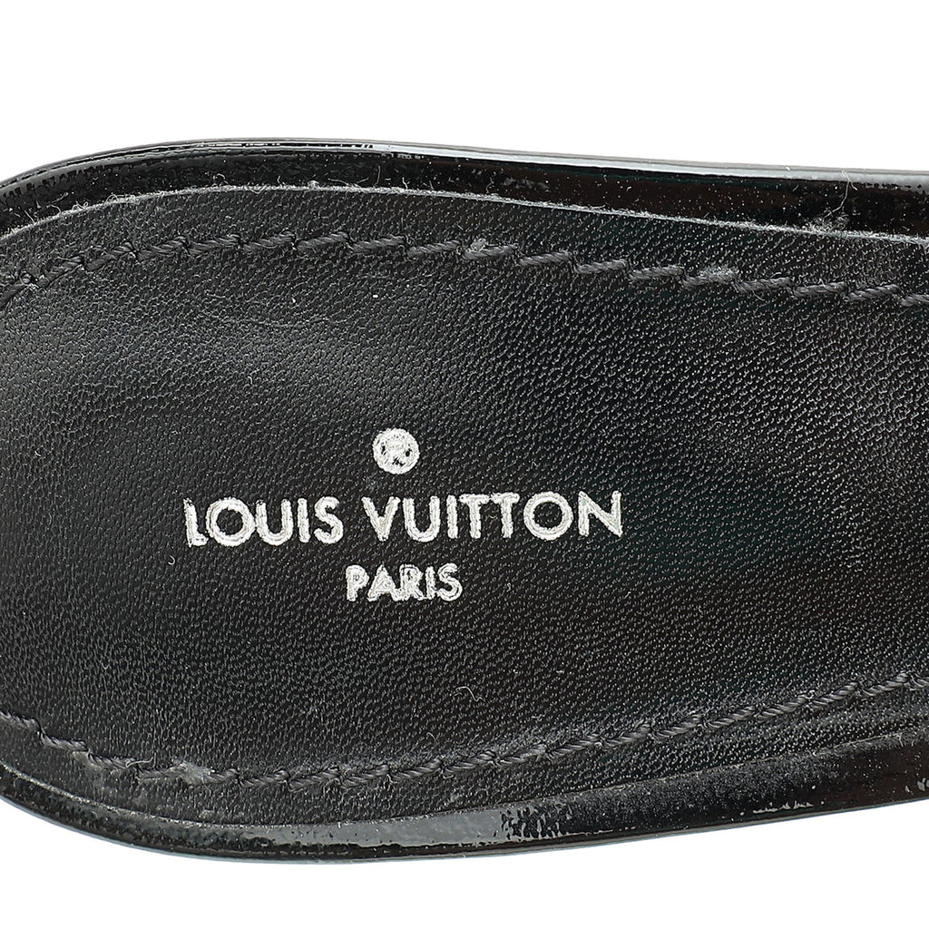 Louis Vuitton Black Studded Slide Sandals 38.5