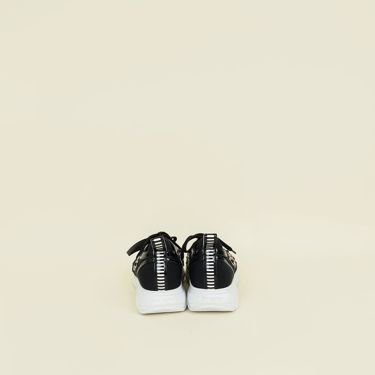Louis Vuitton Black Mesh Embellished Sneakers 38.5