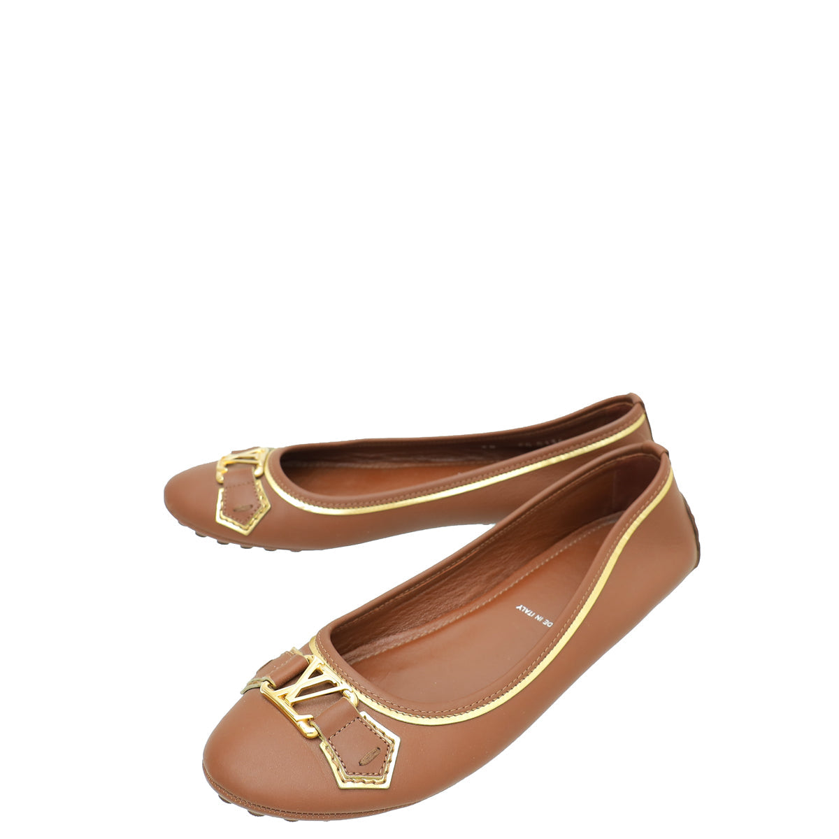 Louis Vuitton Brown Oxford Ballerina Flats 38