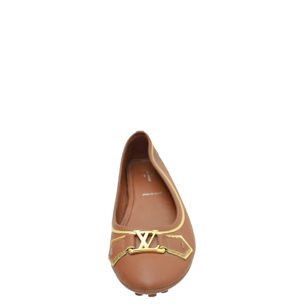 Louis Vuitton Brown Oxford Ballerina Flats 38