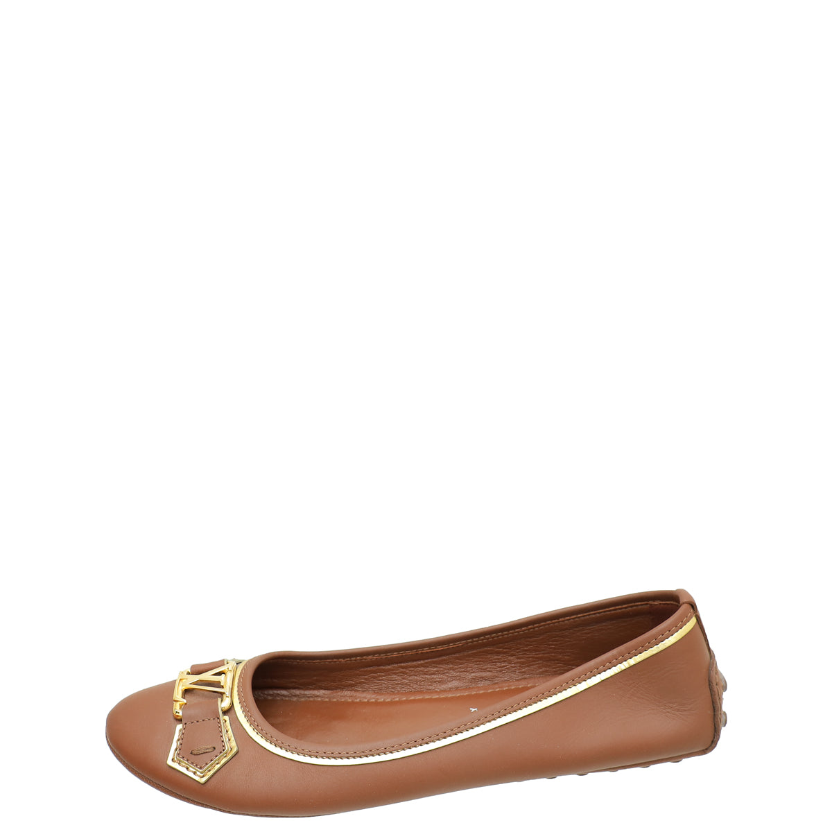 Louis Vuitton Brown Oxford Ballerina Flats 38