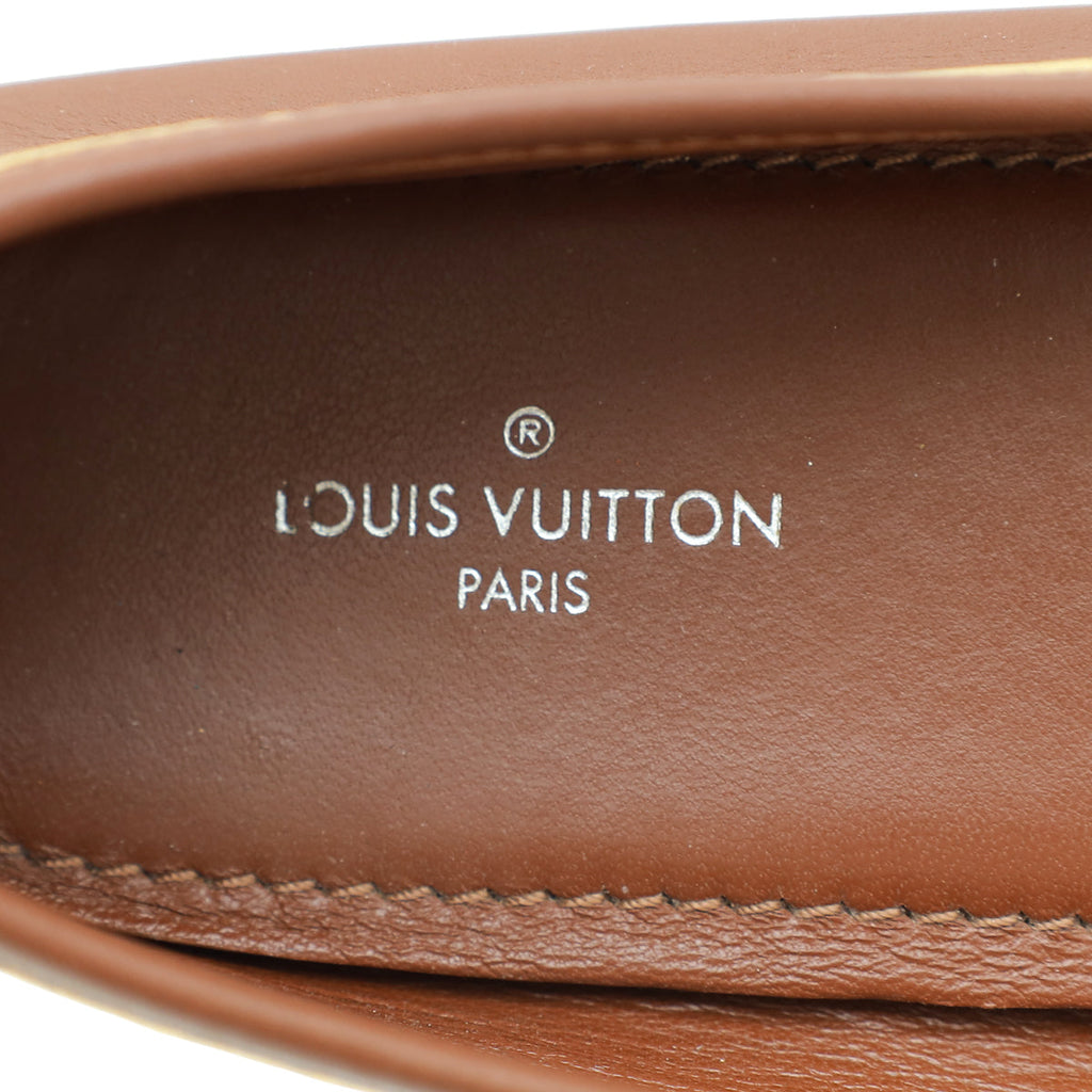 Louis Vuitton Brown Oxford Ballerina Flats 38