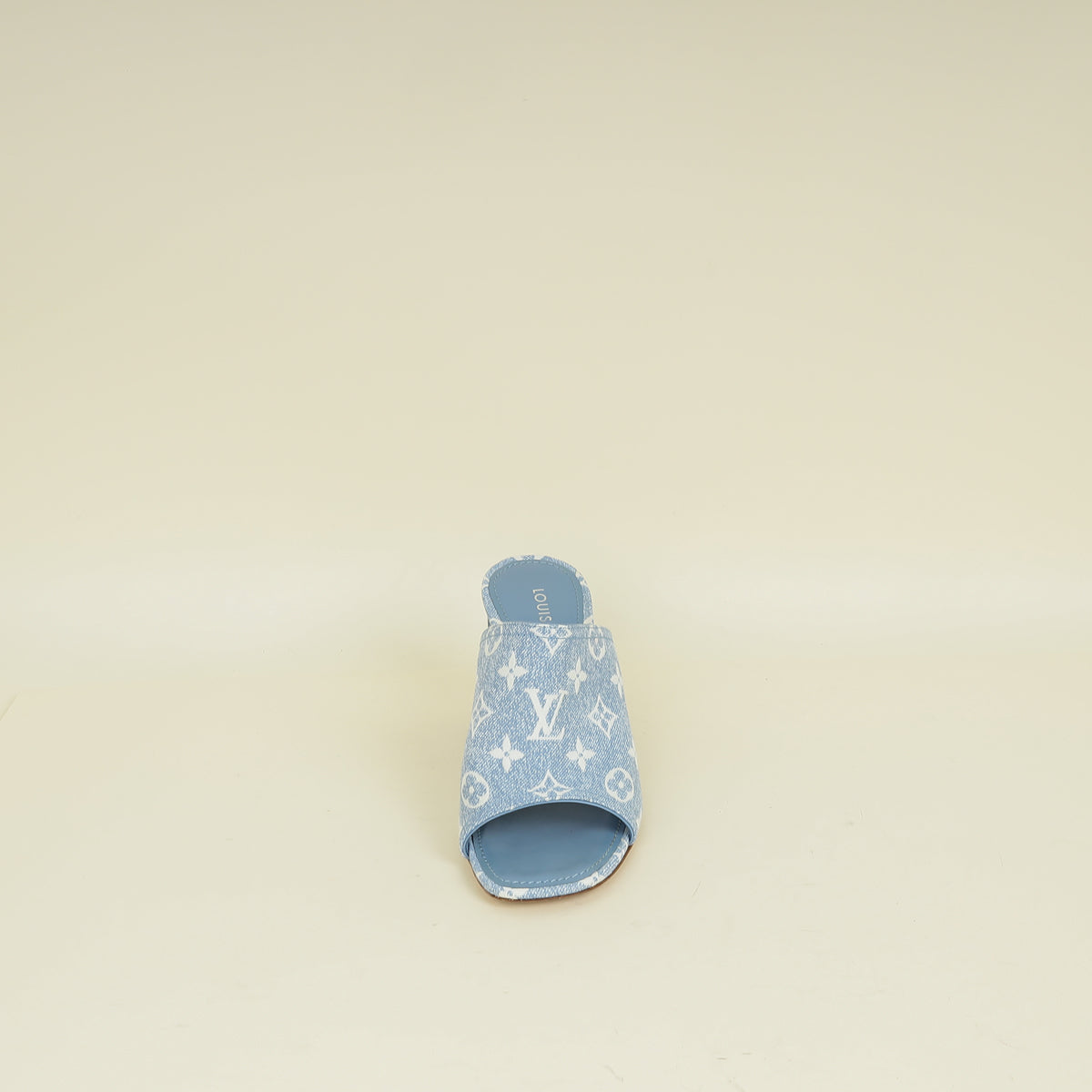 Louis Vuitton Blue Monogram Silhouette Mules 38.5