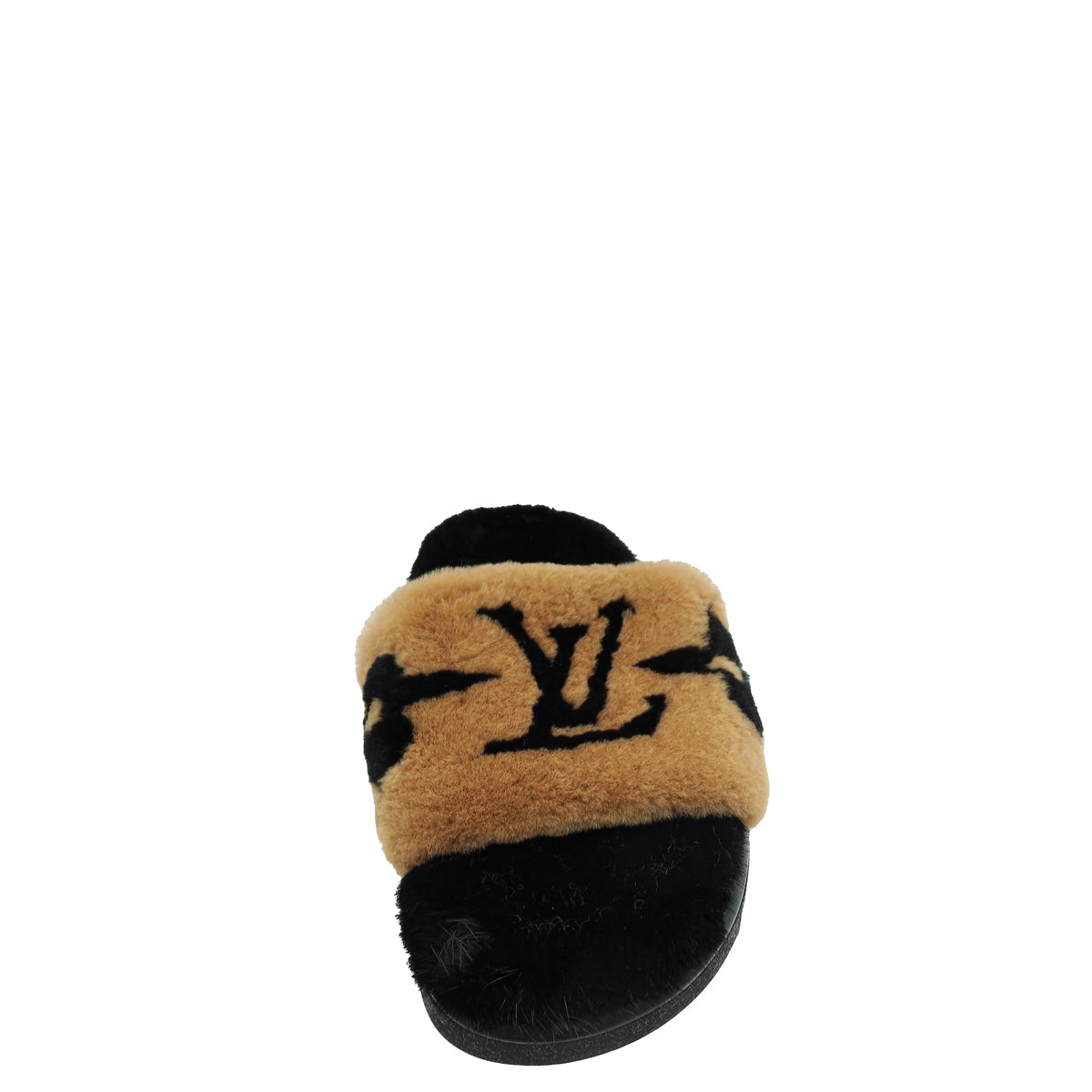 Louis Vuitton Bicolor Mink Fur Pool Pillow Comfort Mule 38