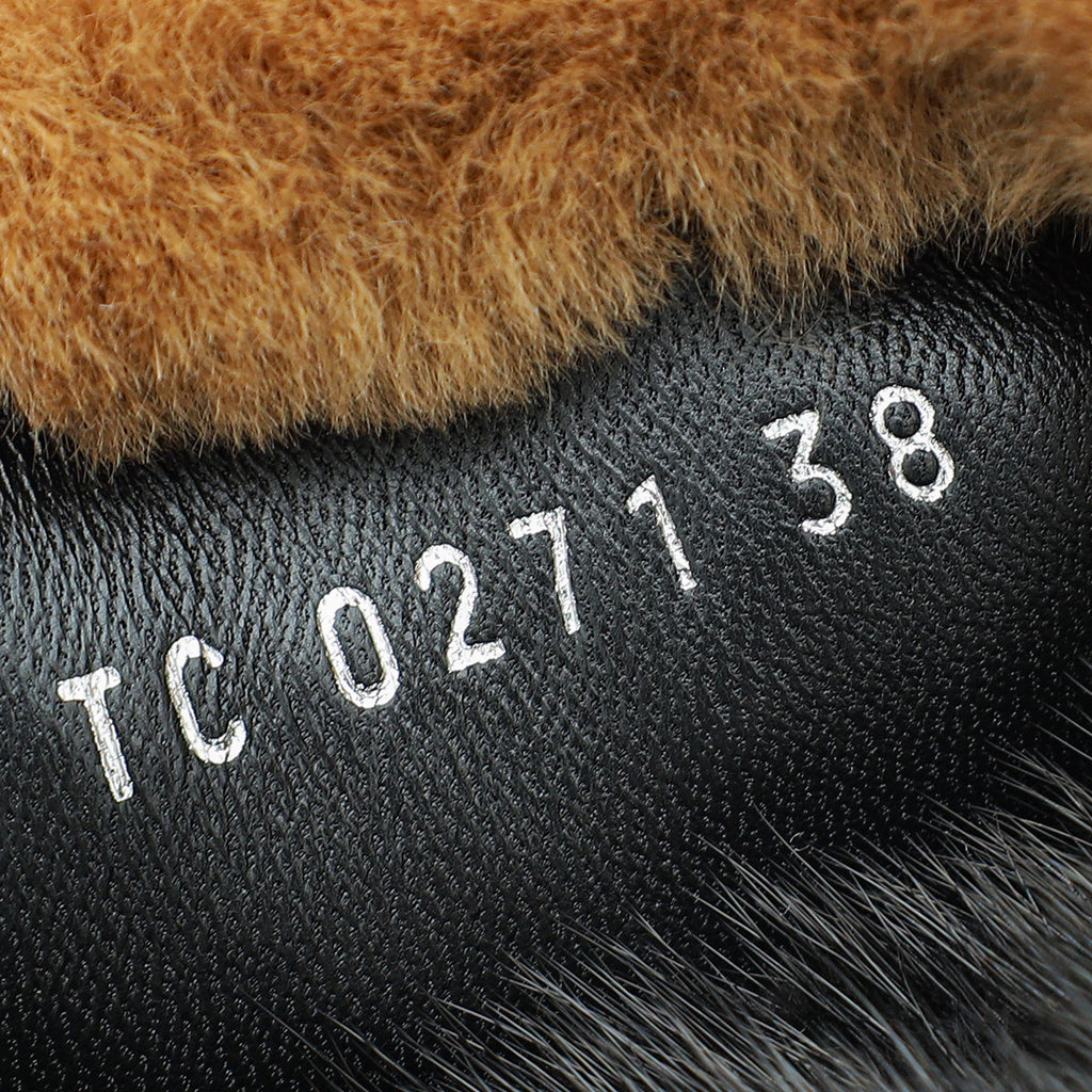 Louis Vuitton Bicolor Mink Fur Pool Pillow Comfort Mule 38