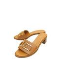 Louis Vuitton Tan Lock It Mules 38