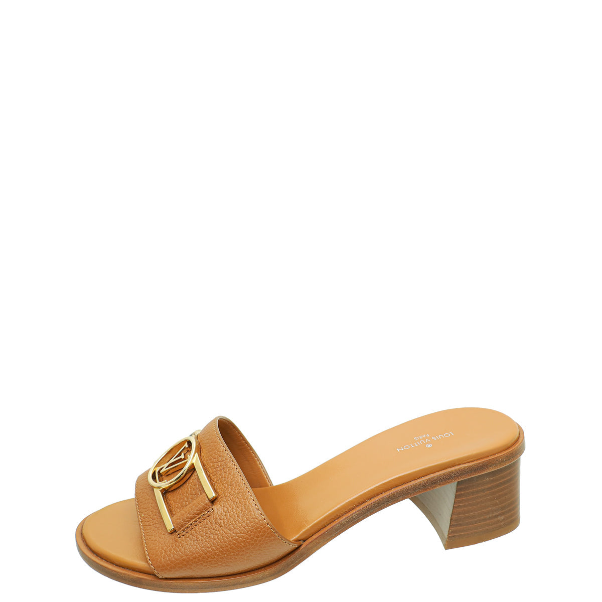 Louis Vuitton Tan Lock It Mules 38