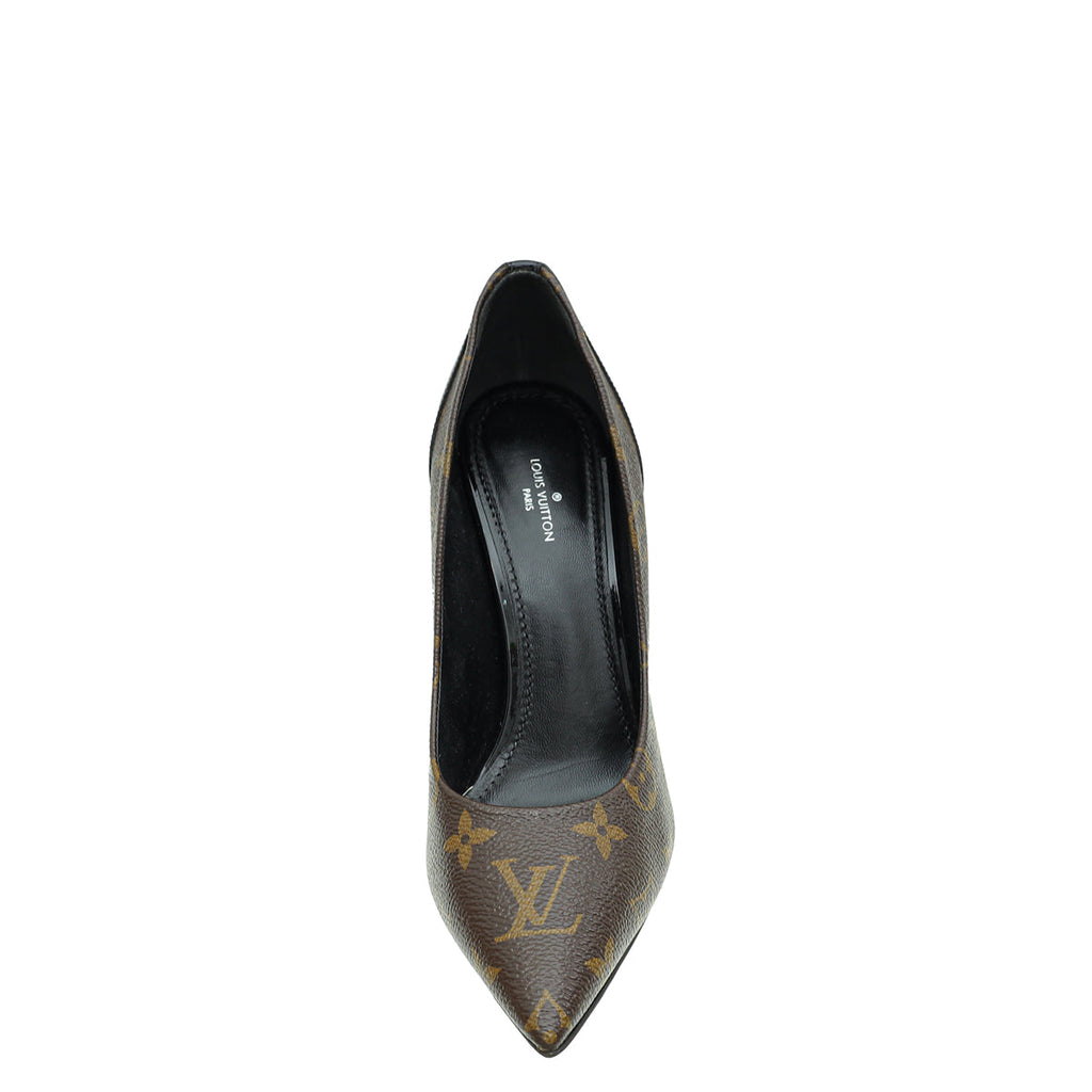 Louis Vuitton Monogram Black Cherie Pump 38