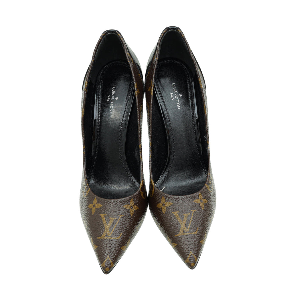 Louis Vuitton Monogram Black Cherie Pump 38