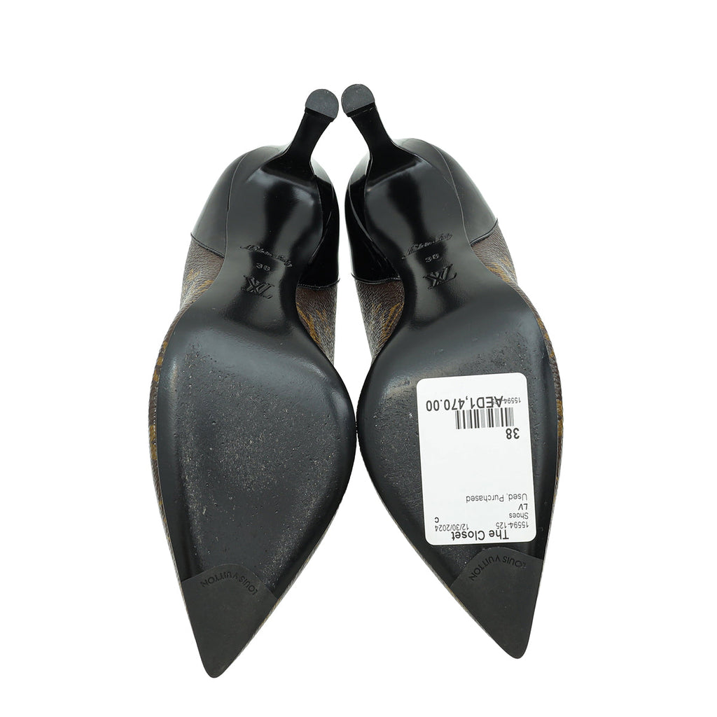 Louis Vuitton Monogram Black Cherie Pump 38