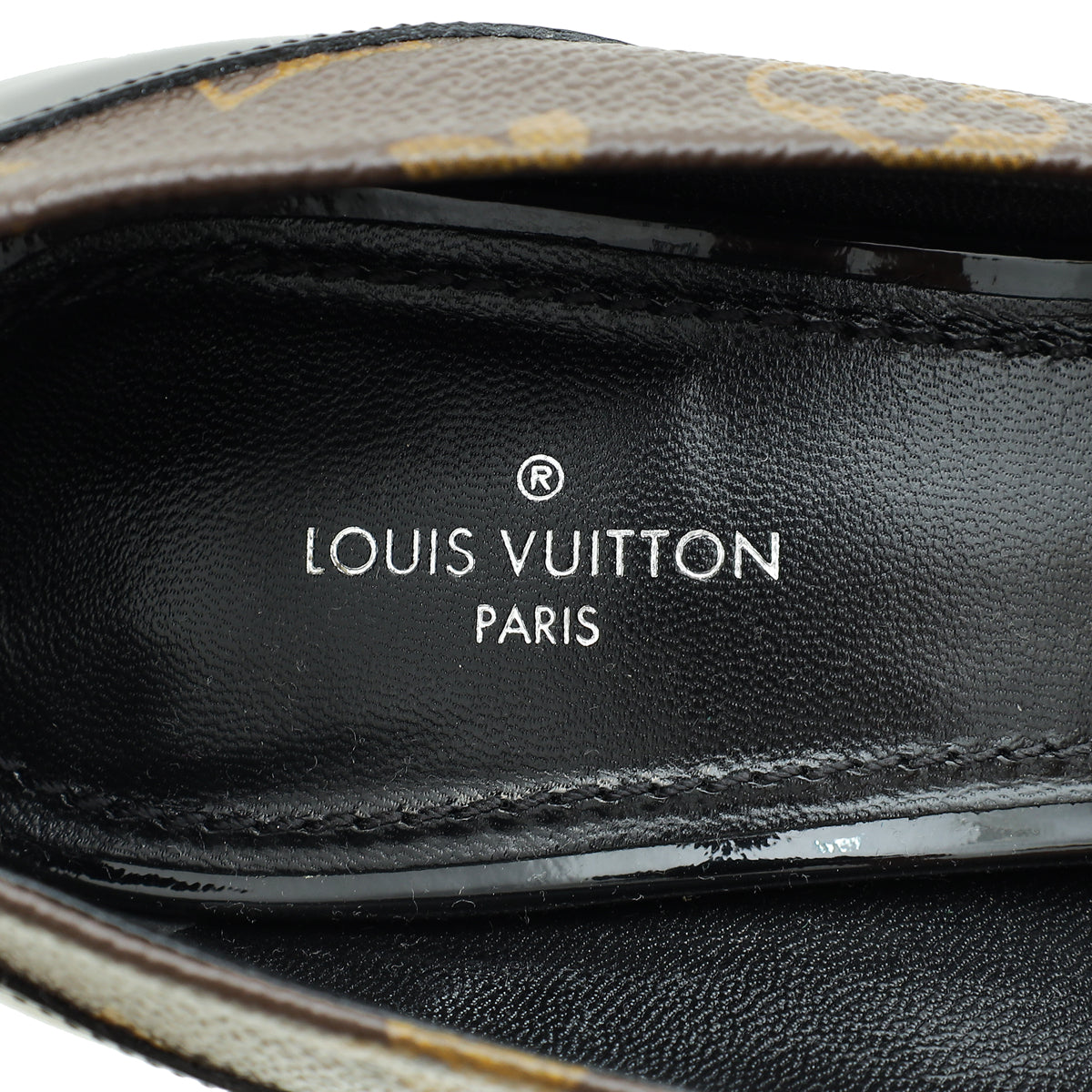 Louis Vuitton Monogram Black Cherie Pump 38