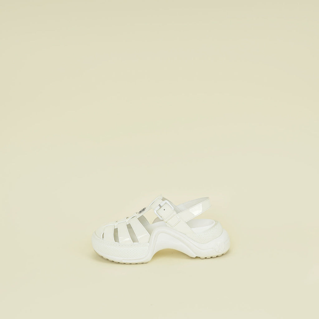 Louis Vuitton White Archlight 1.0 Line Roman Sandal 38