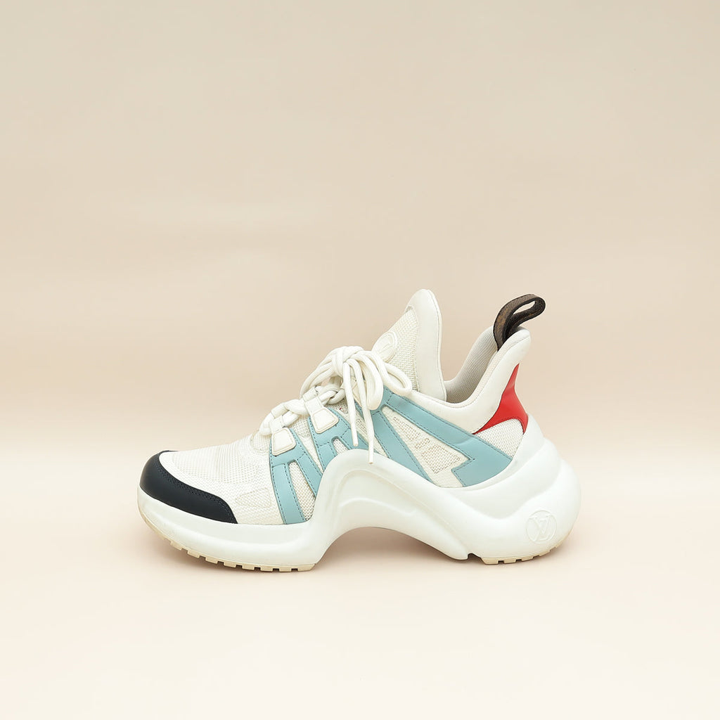 Louis Vuitton White Multicolor Archlight Sneaker 38