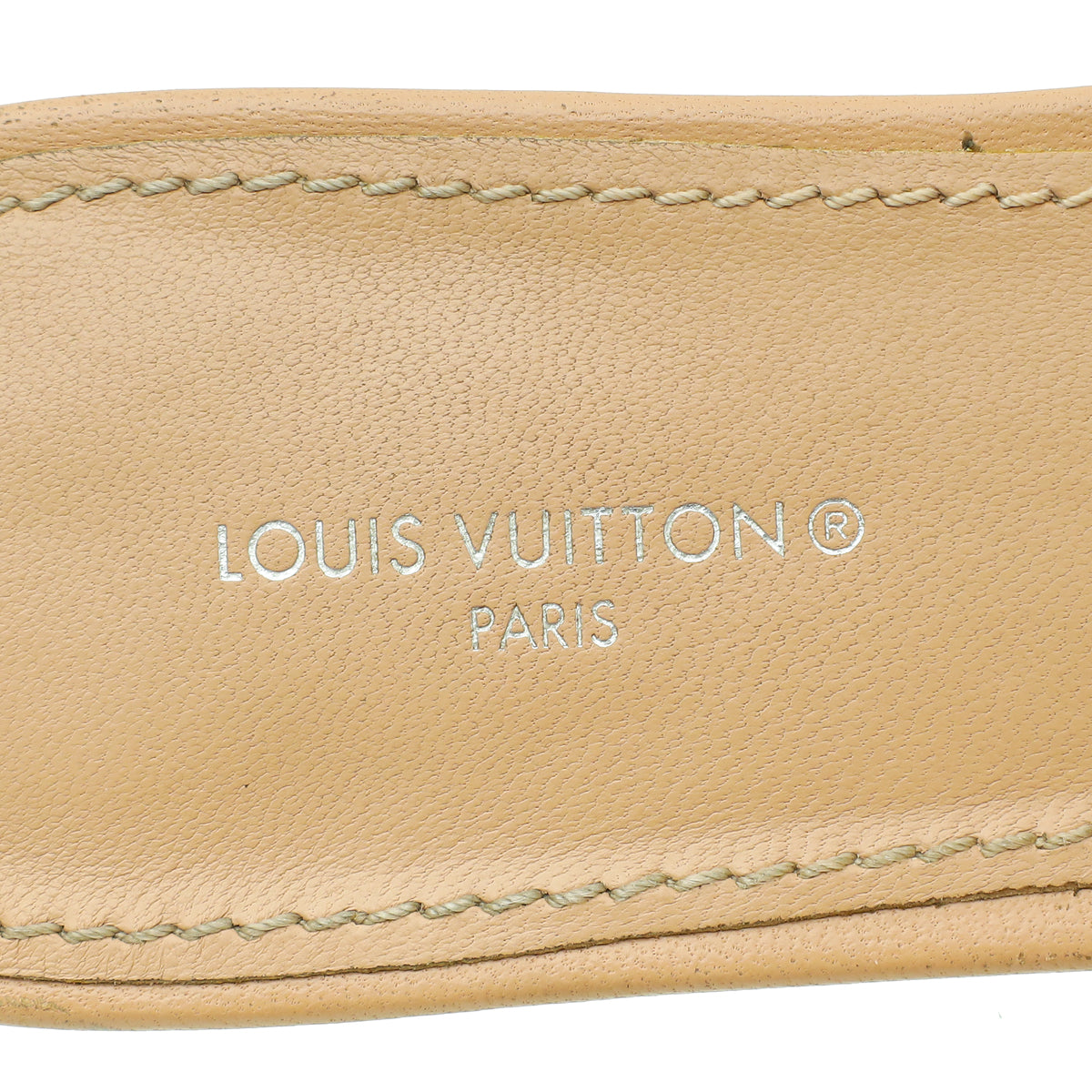Louis Vuitton Natural Nude Monogram Embossed Revival Flat Mules 38