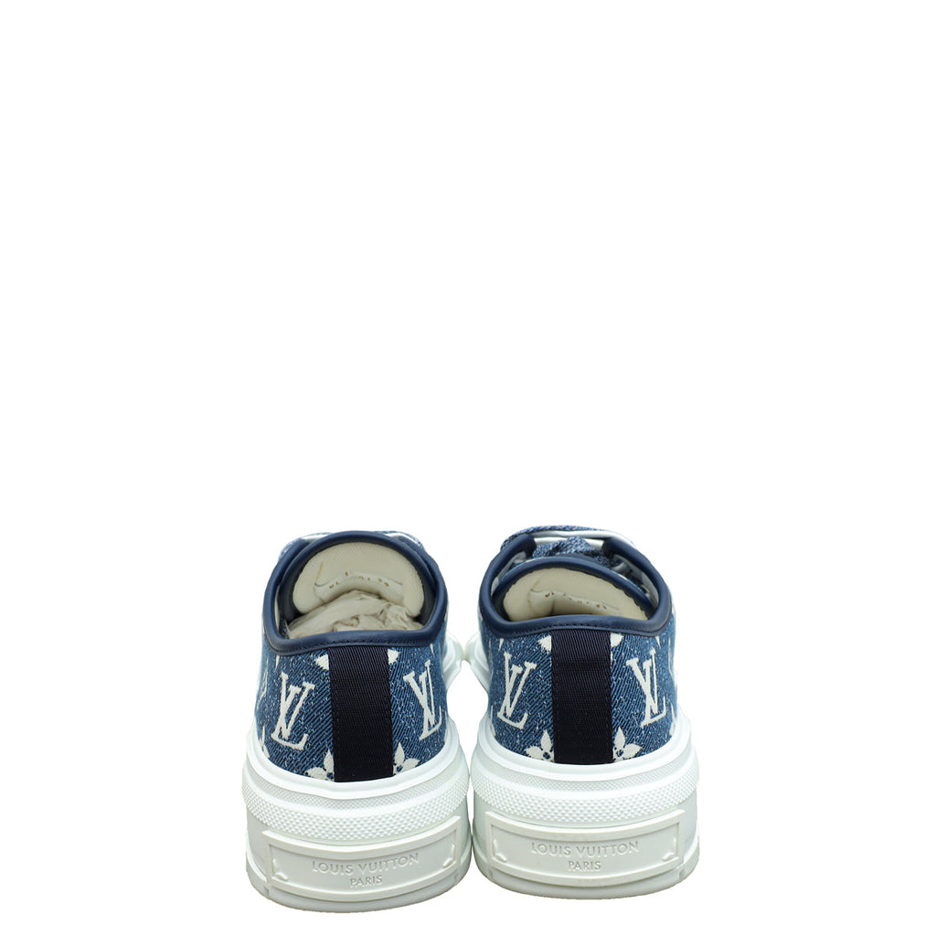 Louis Vuitton Bicolor Monogram Denim Squad Sneaker 39