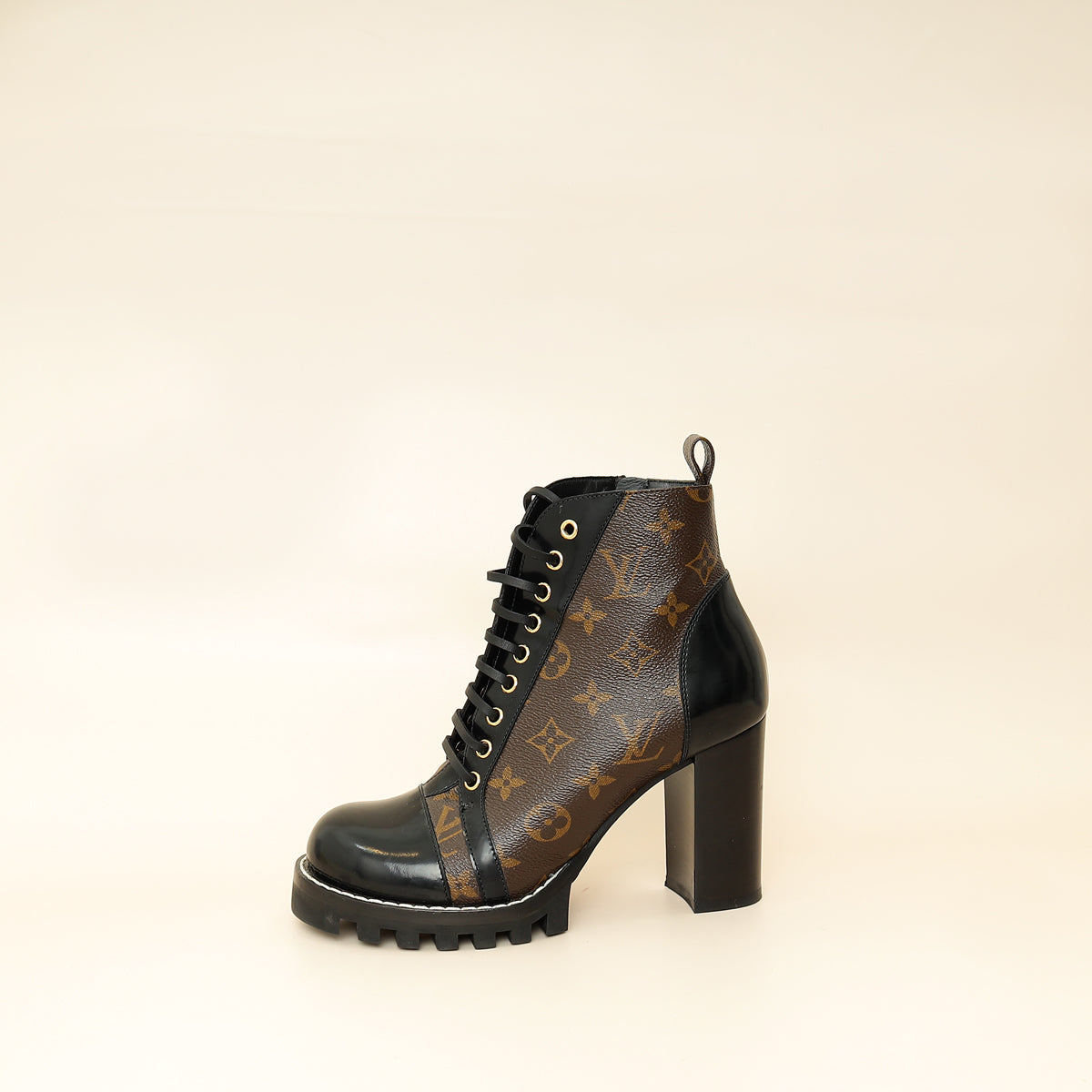 Louis Vuitton Monogram Black Star Trail Ankle Boots 39
