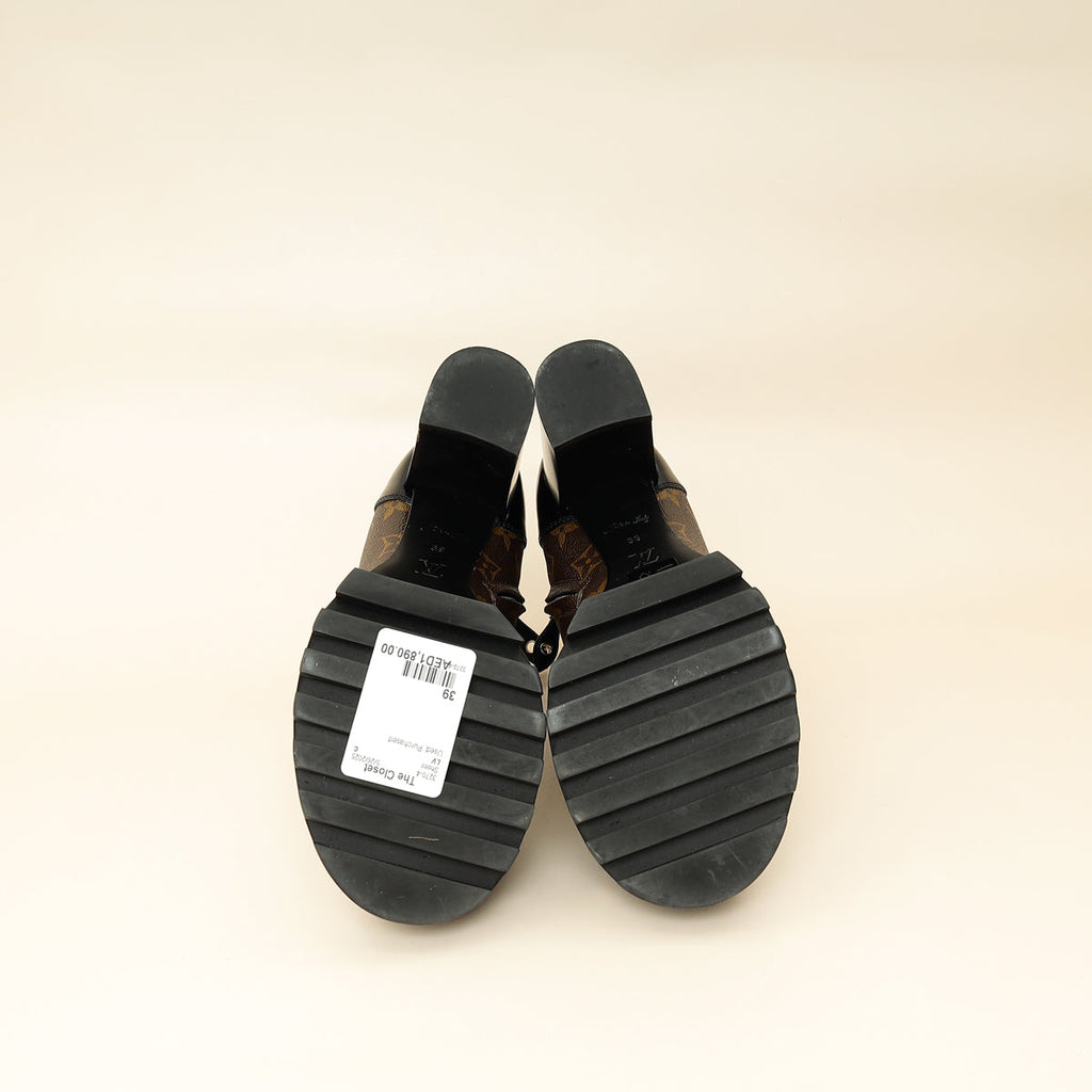 Louis Vuitton Monogram Black Star Trail Ankle Boots 39