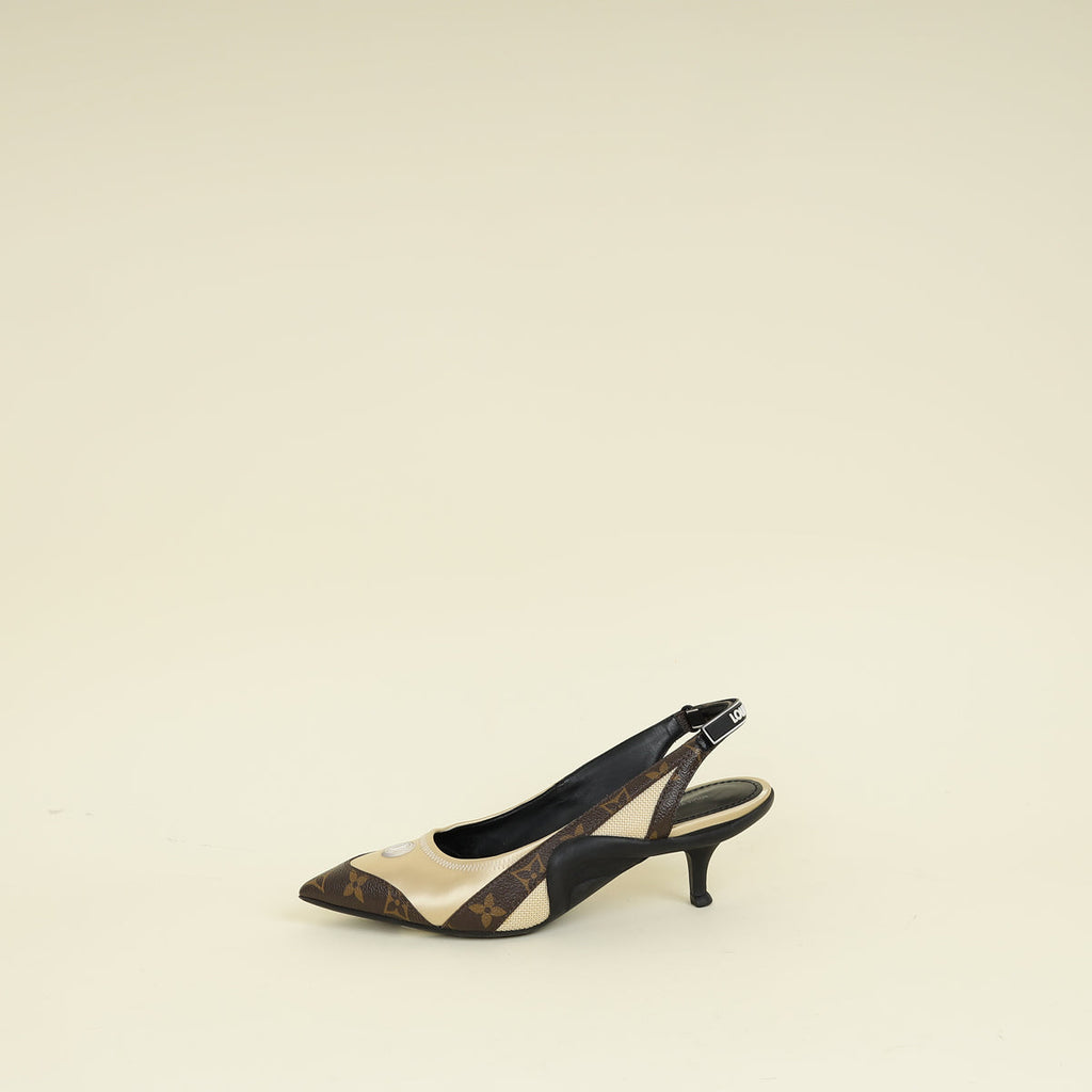 Louis Vuitton Bicolor Archlight Slingback Pump 39