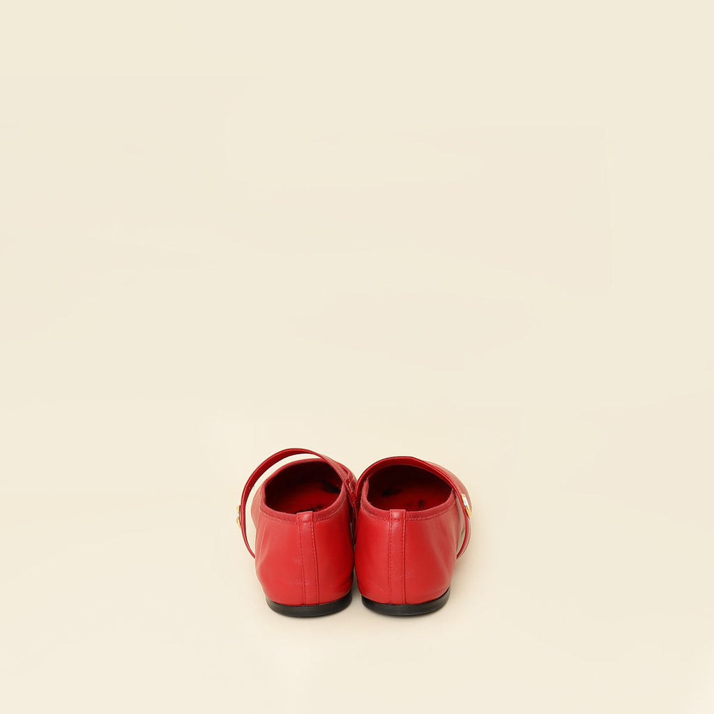 Louis Vuitton Rouge Romy Flat Ballerina 39