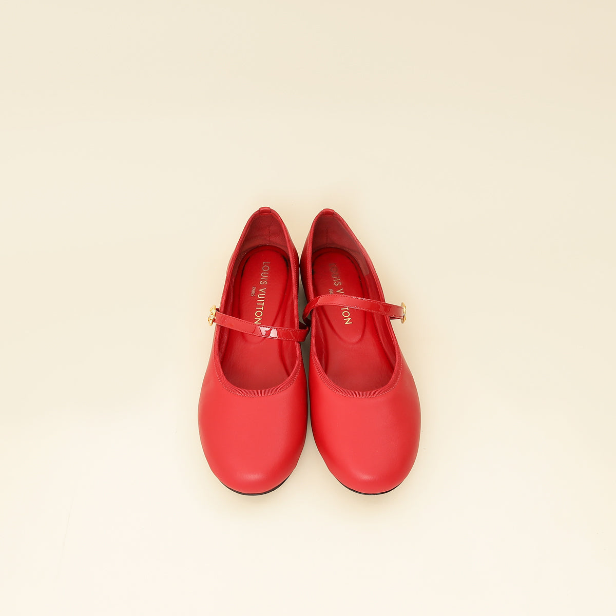 Louis Vuitton Rouge Romy Flat Ballerina 39