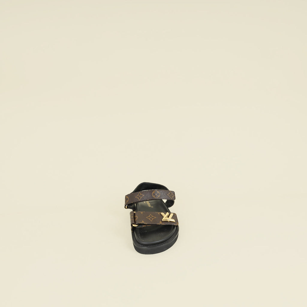 Louis Vuitton Monogram Monogram Sunset Comfort Flat Sandal 39