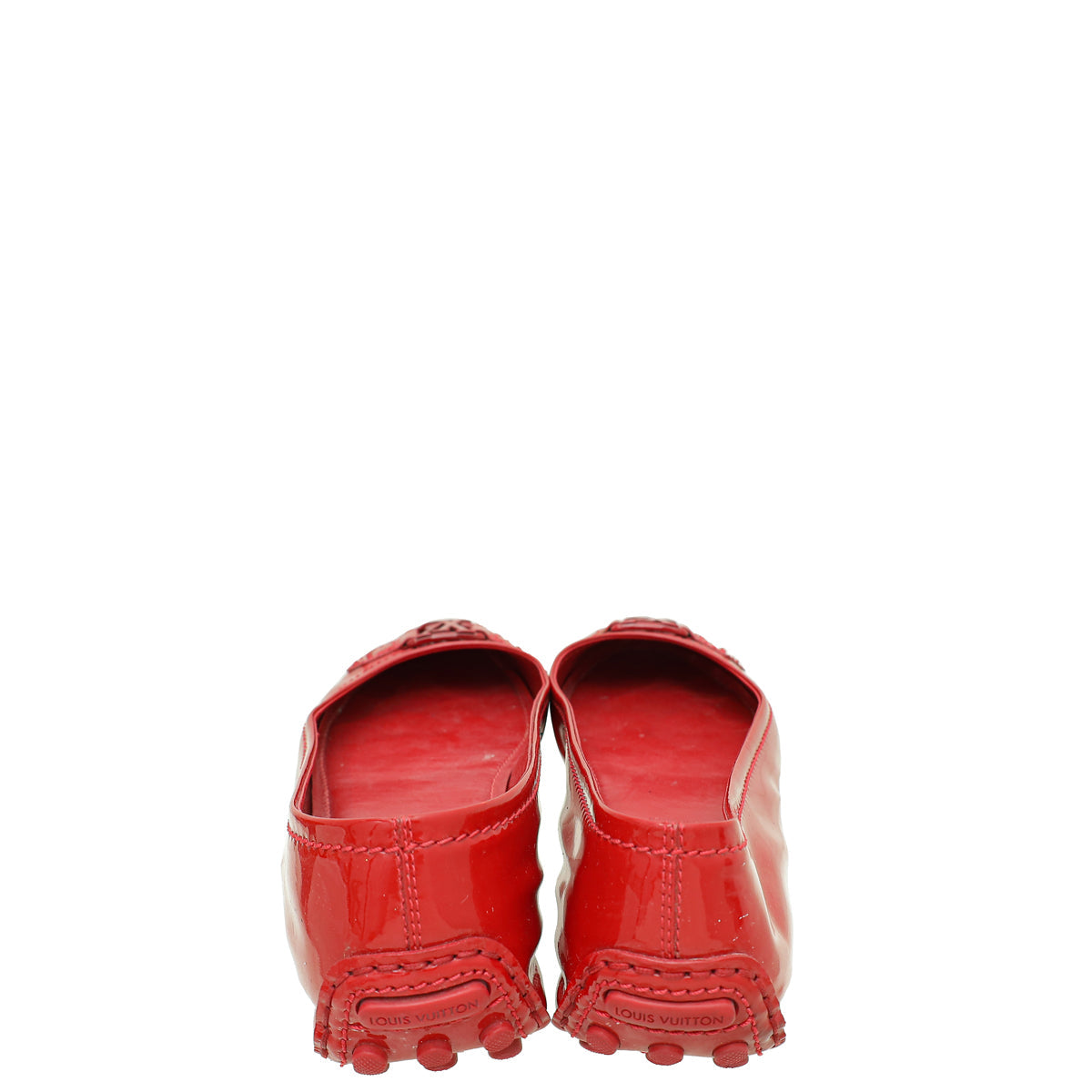 Louis Vuitton Red Oxford Ballerina Flats 41