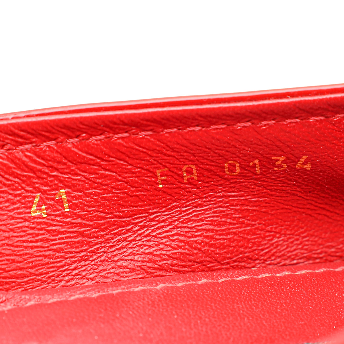 Louis Vuitton Red Oxford Ballerina Flats 41
