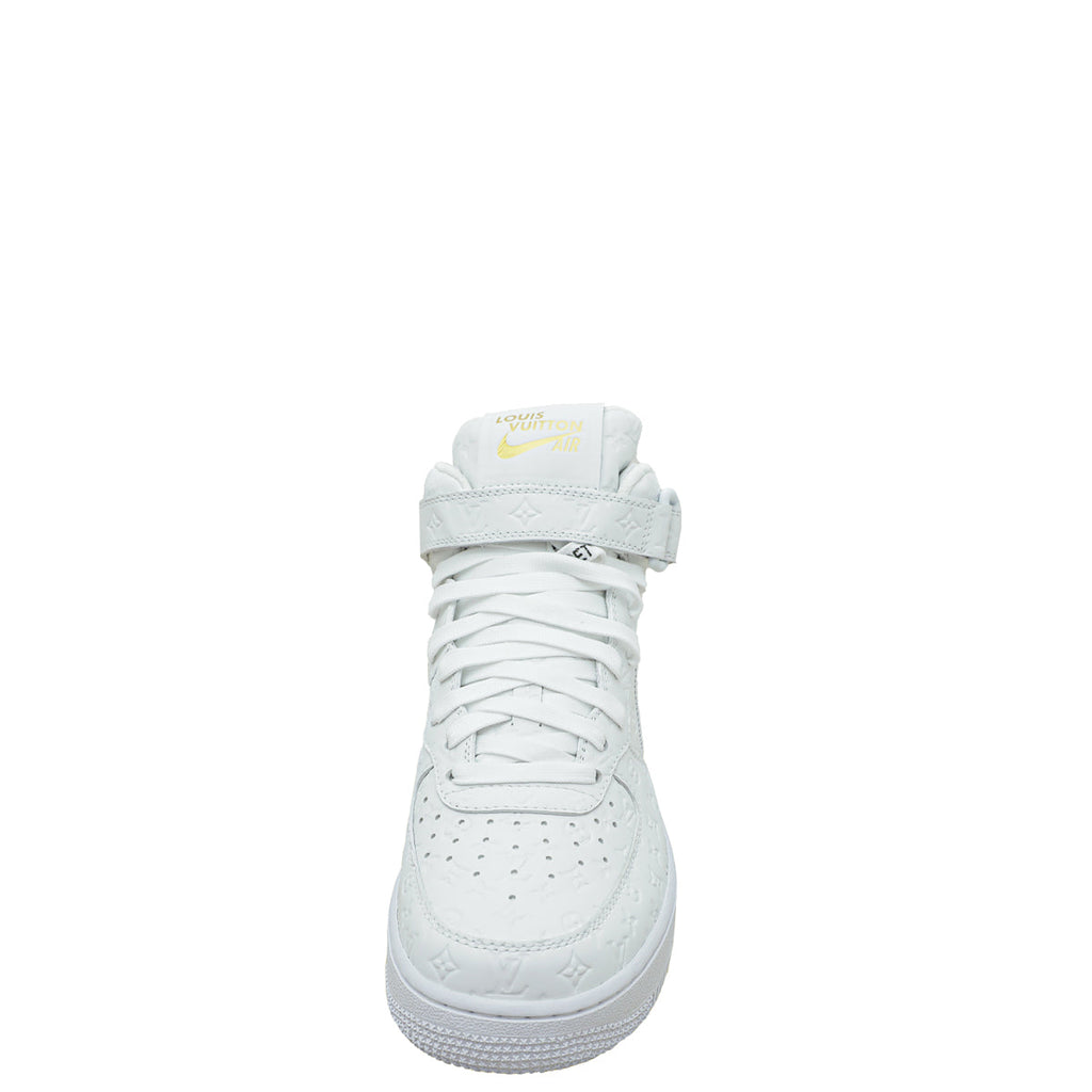 Louis Vuitton White x Nike Air Force 1 Monogram Empreinte High Cut Sneaker 7
