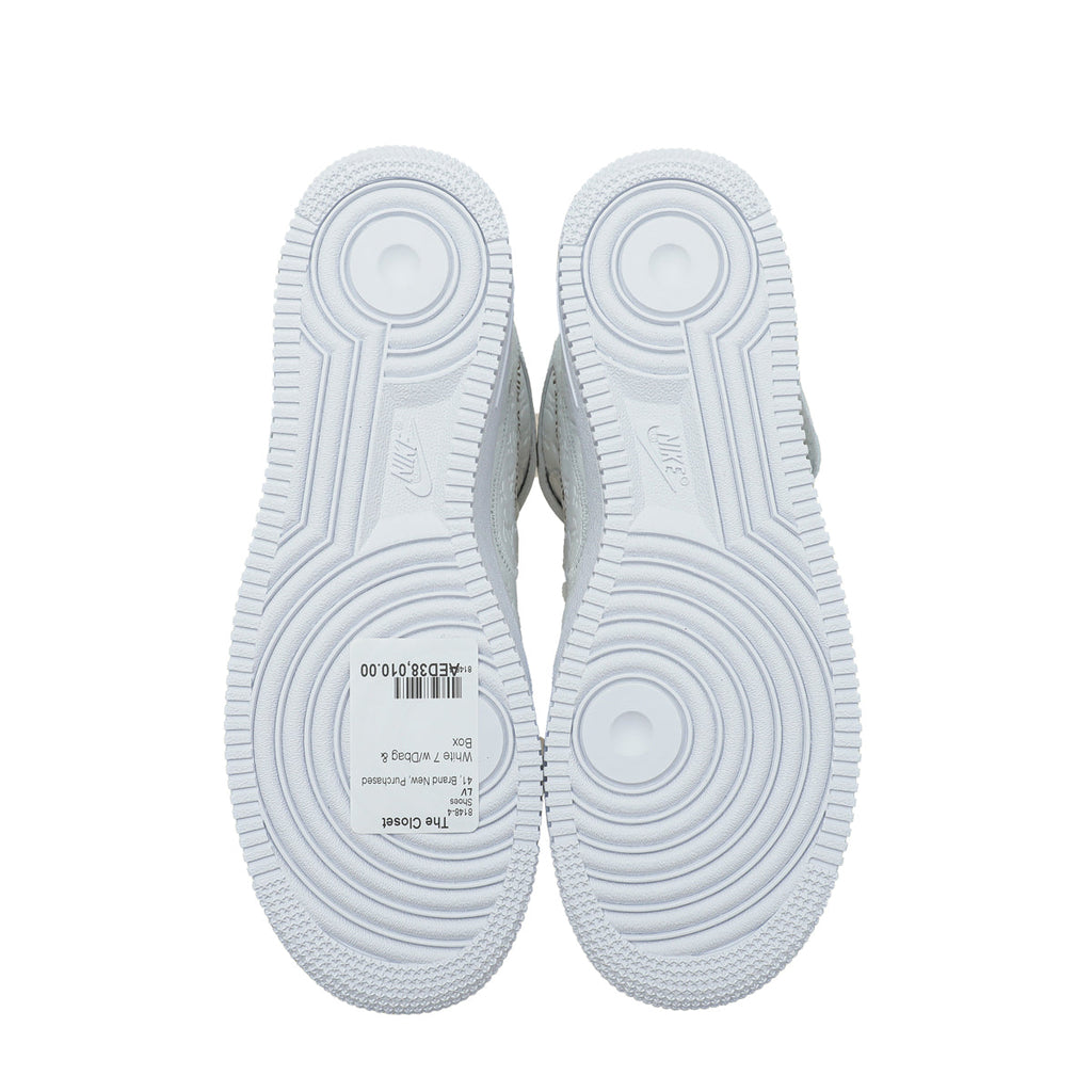 Louis Vuitton White x Nike Air Force 1 Monogram Empreinte High Cut Sneaker 7