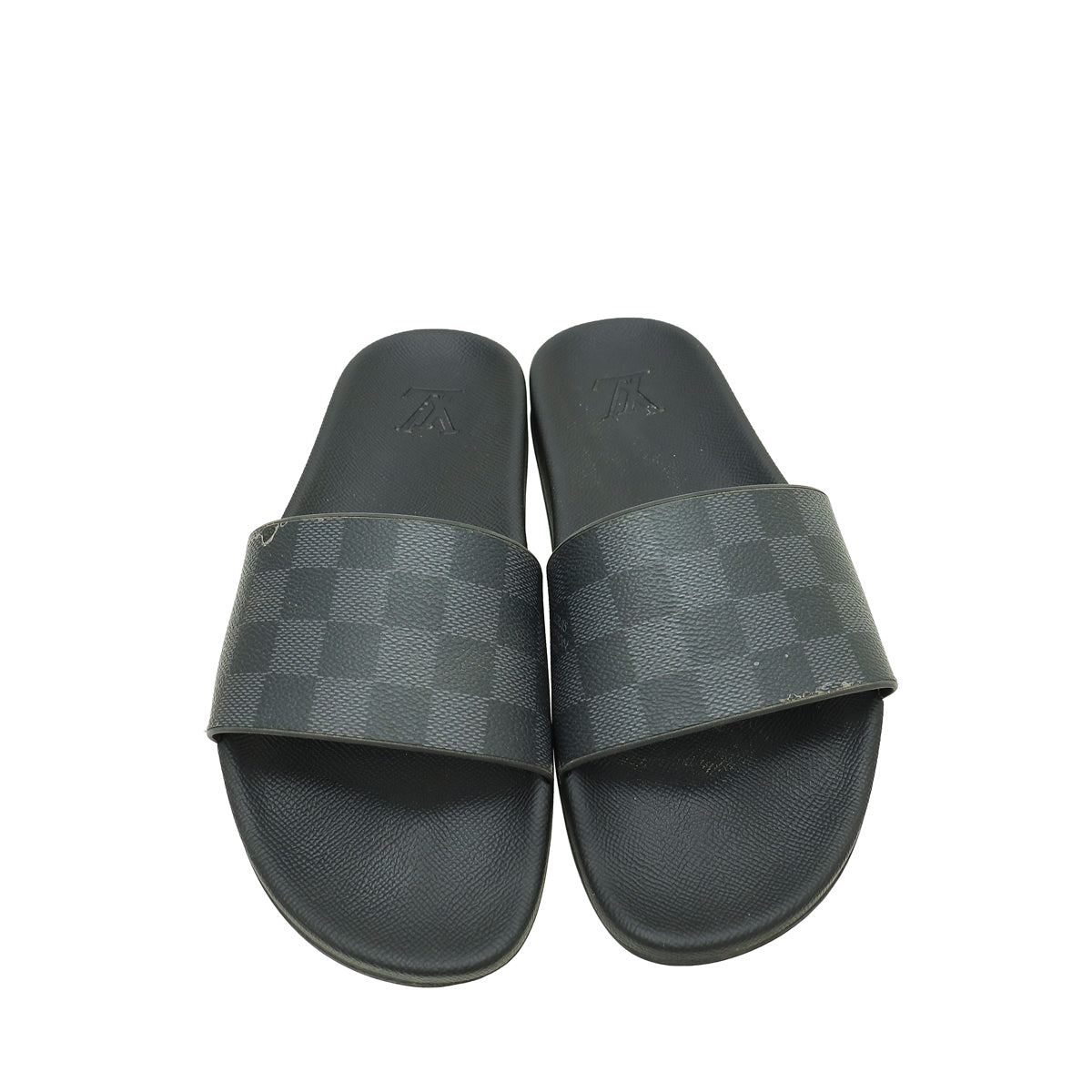 Louis Vuitton Bicolor Rubber Graphite Waterfront Mules 6.5