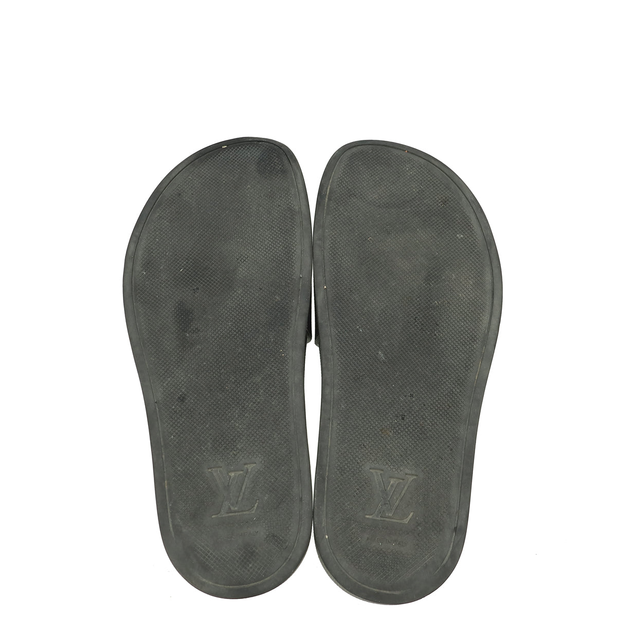 Louis Vuitton Bicolor Rubber Graphite Waterfront Mules 6.5