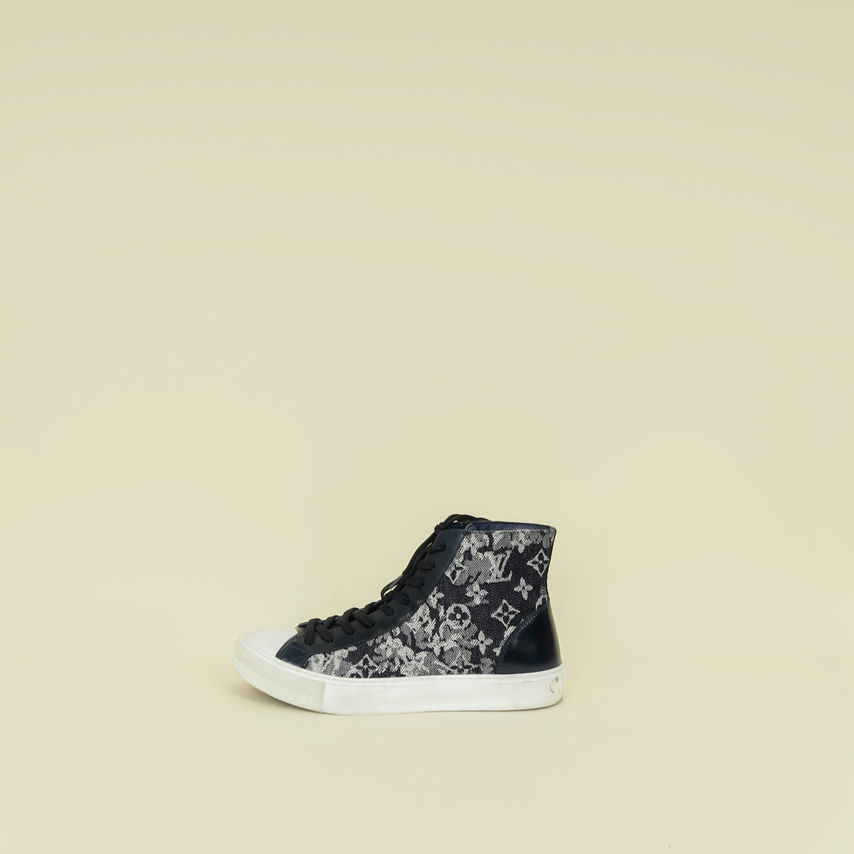 Louis Vuitton Navy Blue Monogram Denim Tattoo High-Top Sneaker 6