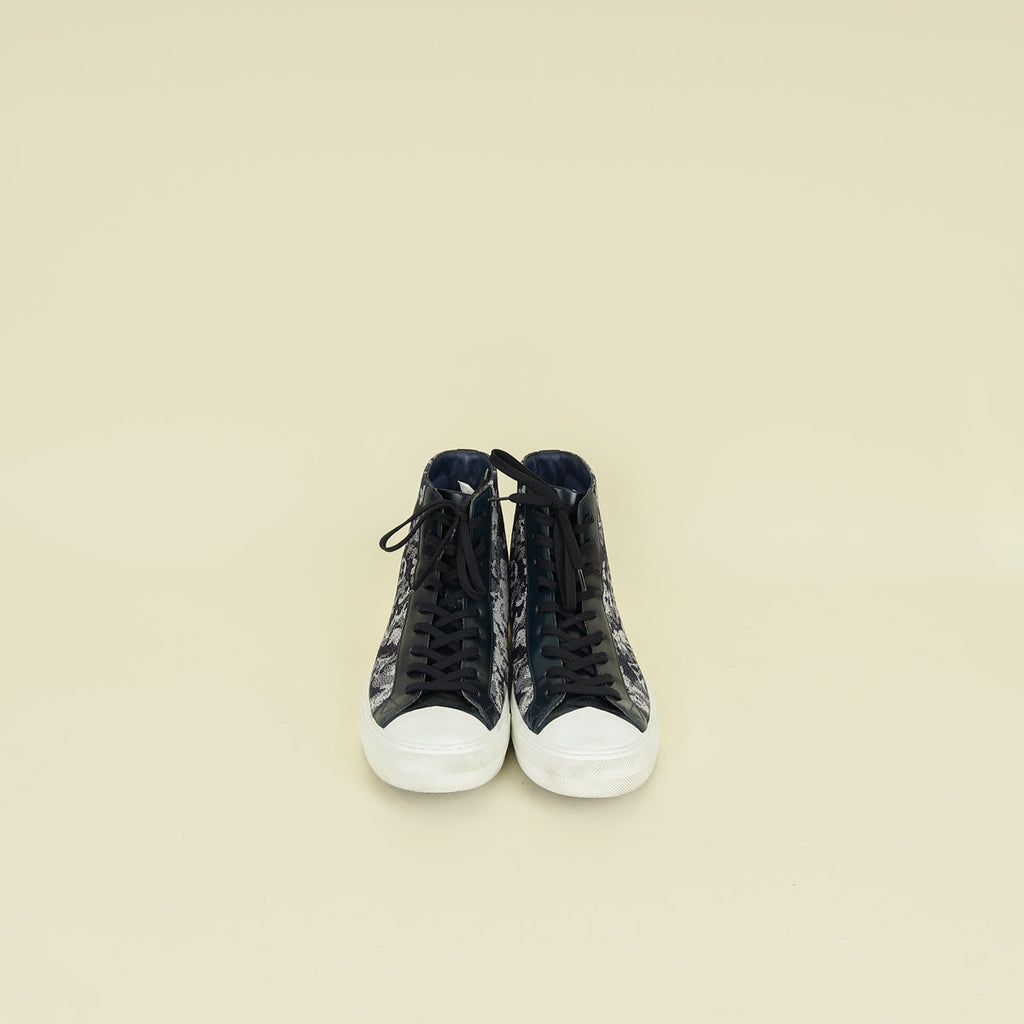 Louis Vuitton Navy Blue Monogram Denim Tattoo High-Top Sneaker 6