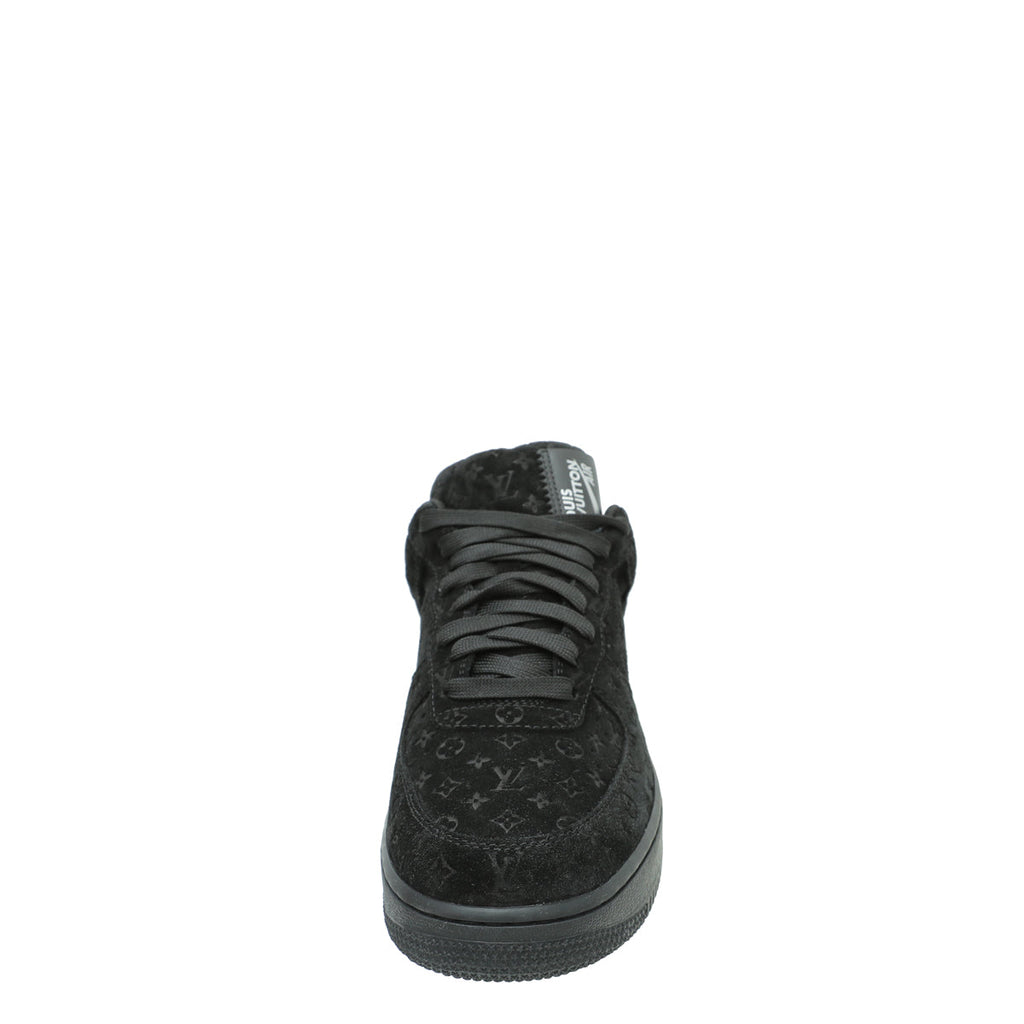 Louis Vuitton and Nike "Air Force 1" Black BY VIRGIL ABLOH Sneaker 7.5