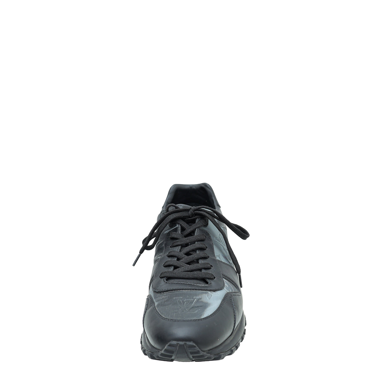 Louis Vuitton Black Iridescent Textile Monogram Mens Run Away Sneakers 7
