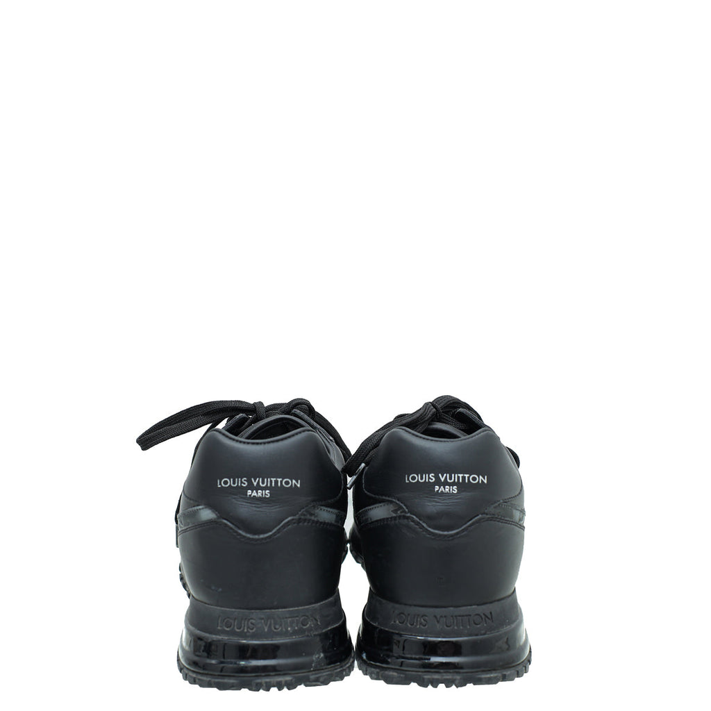 Louis Vuitton Black Iridescent Textile Monogram Mens Run Away Sneakers 7
