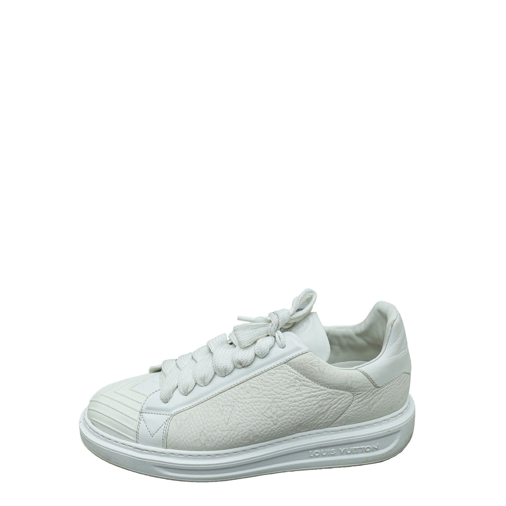 Louis Vuitton White Monogram Calfskin Blaster Sneakers 8