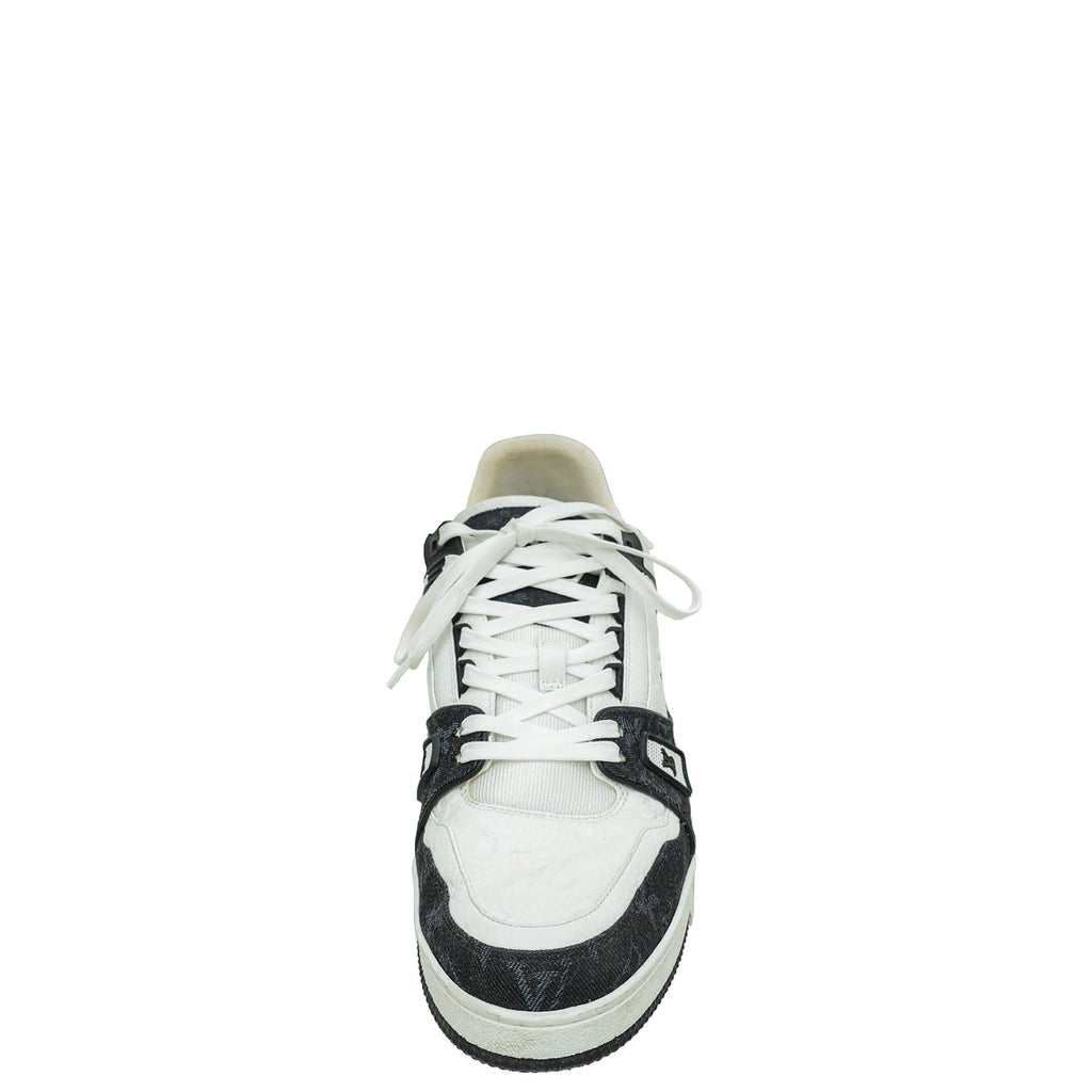 Louis Vuitton Bicolor Monogram Denim Empreinte Trainers Sneakers 9