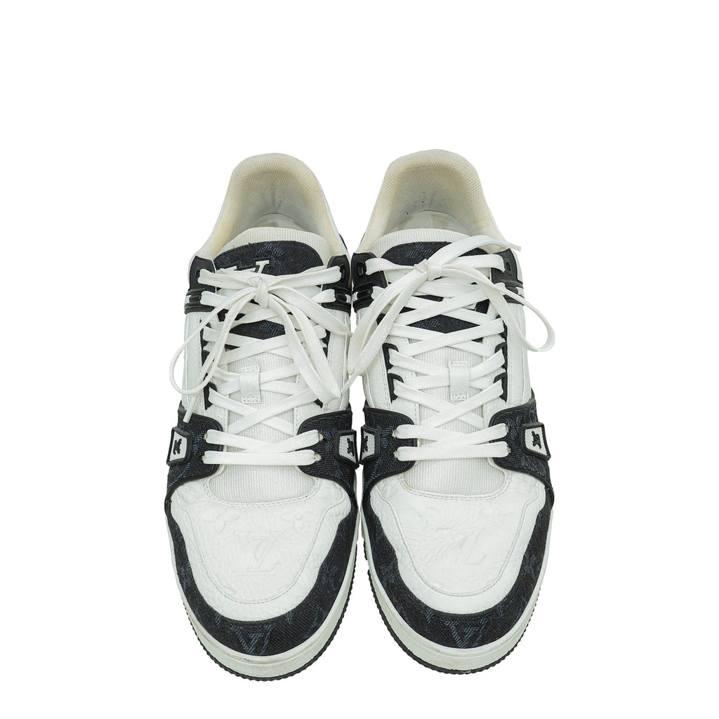Louis Vuitton Bicolor Monogram Denim Empreinte Trainers Sneakers 9