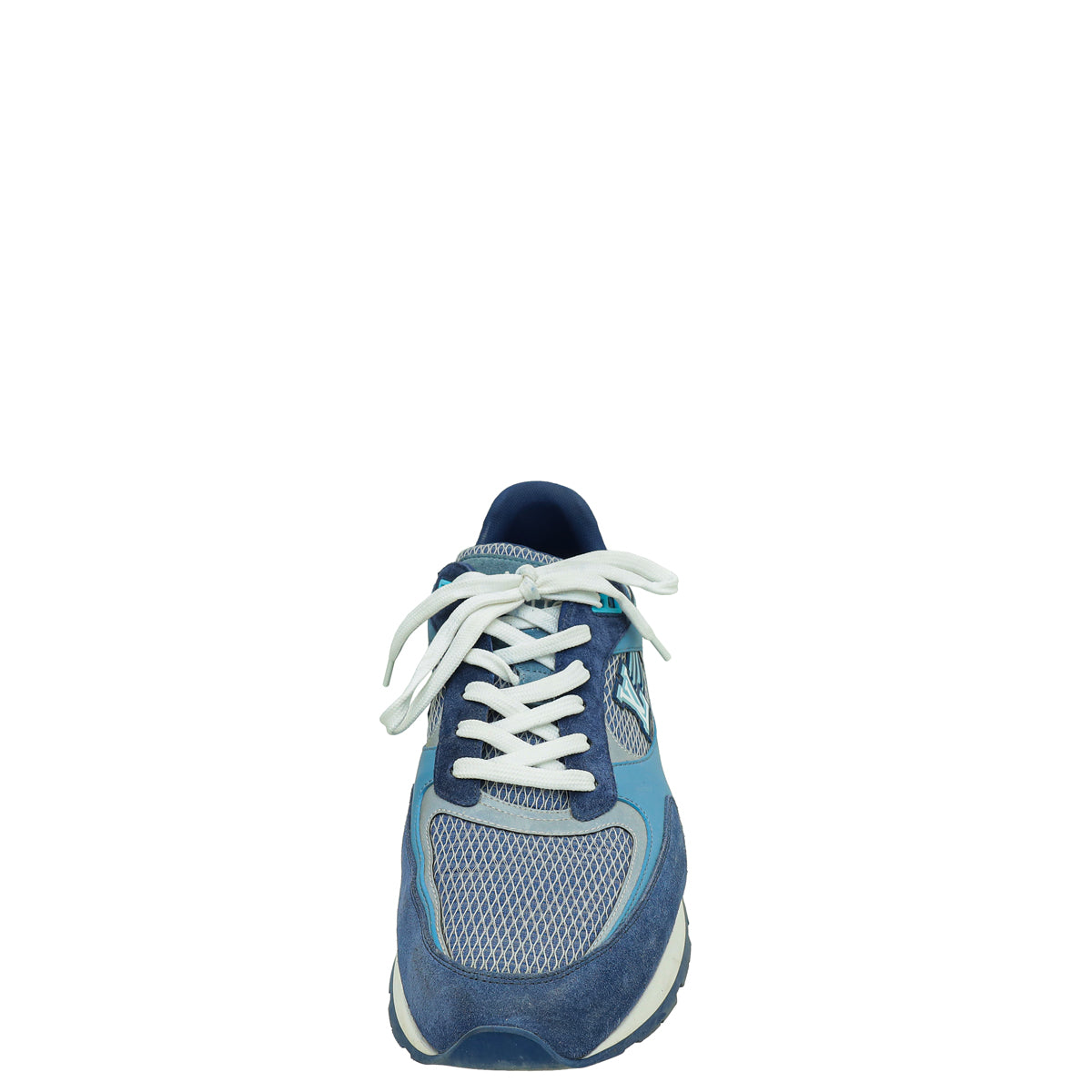 Louis Vuitton Multicolor Blue Mesh and Suede Run Away Sneaker 9