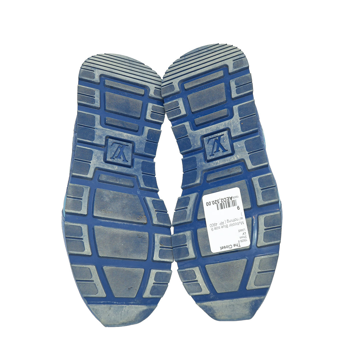 Louis Vuitton Multicolor Blue Mesh and Suede Run Away Sneaker 9