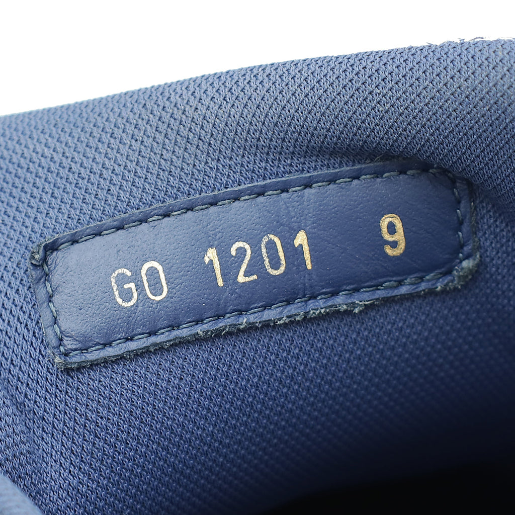 Louis Vuitton Multicolor Blue Mesh and Suede Run Away Sneaker 9